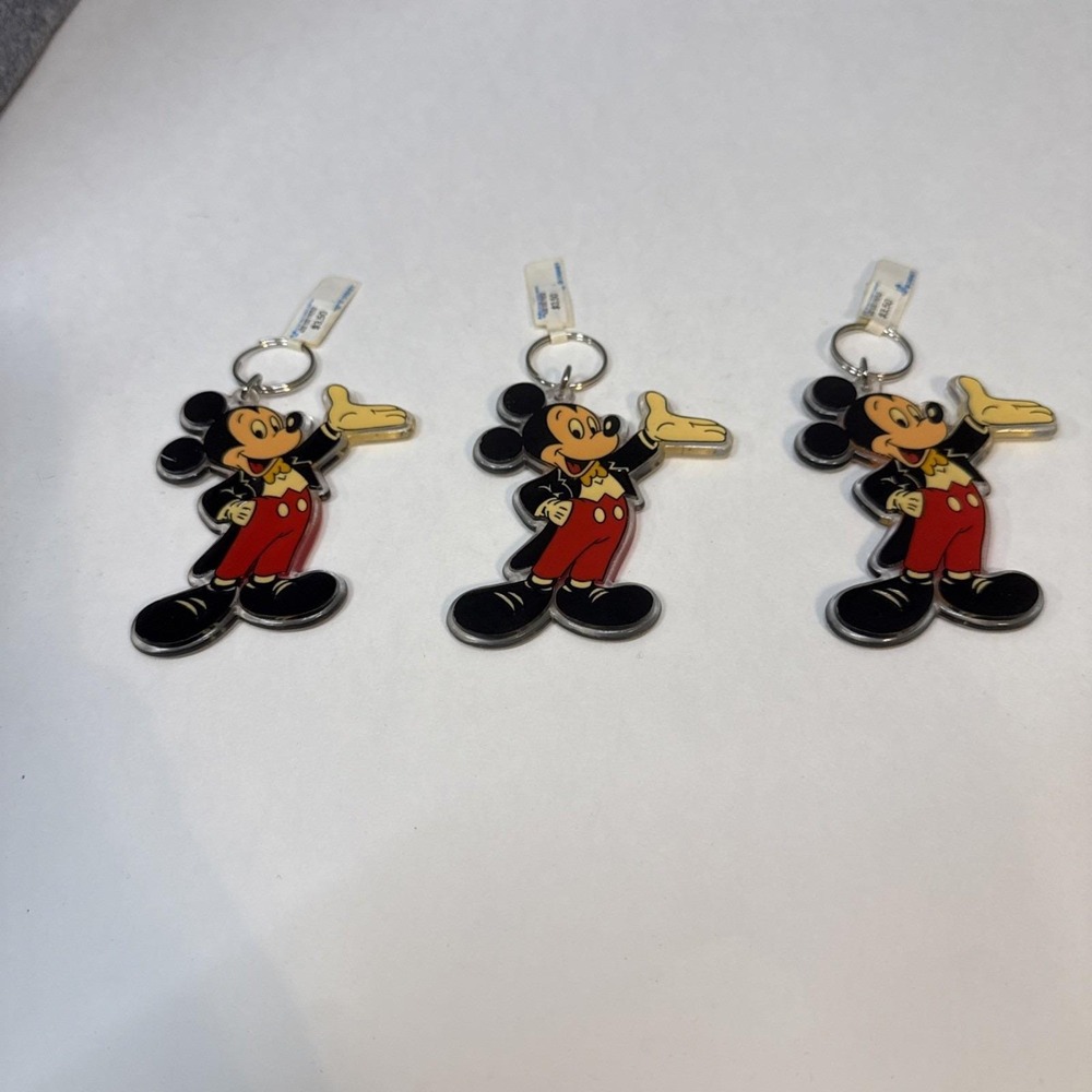 Mickey Mouse Vintage KeyChain Lot Of 3
